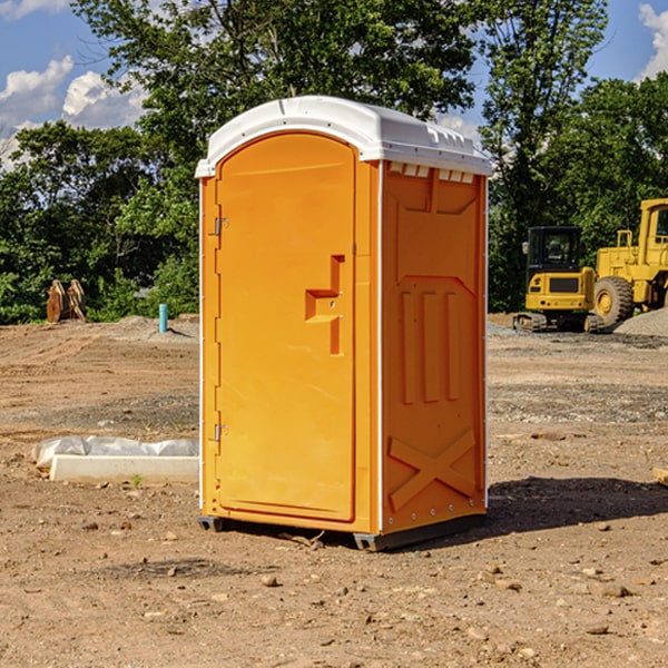 how often are the portable restrooms cleaned and serviced during a rental period in Lee Illinois